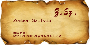Zombor Szilvia névjegykártya