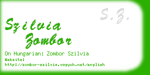 szilvia zombor business card